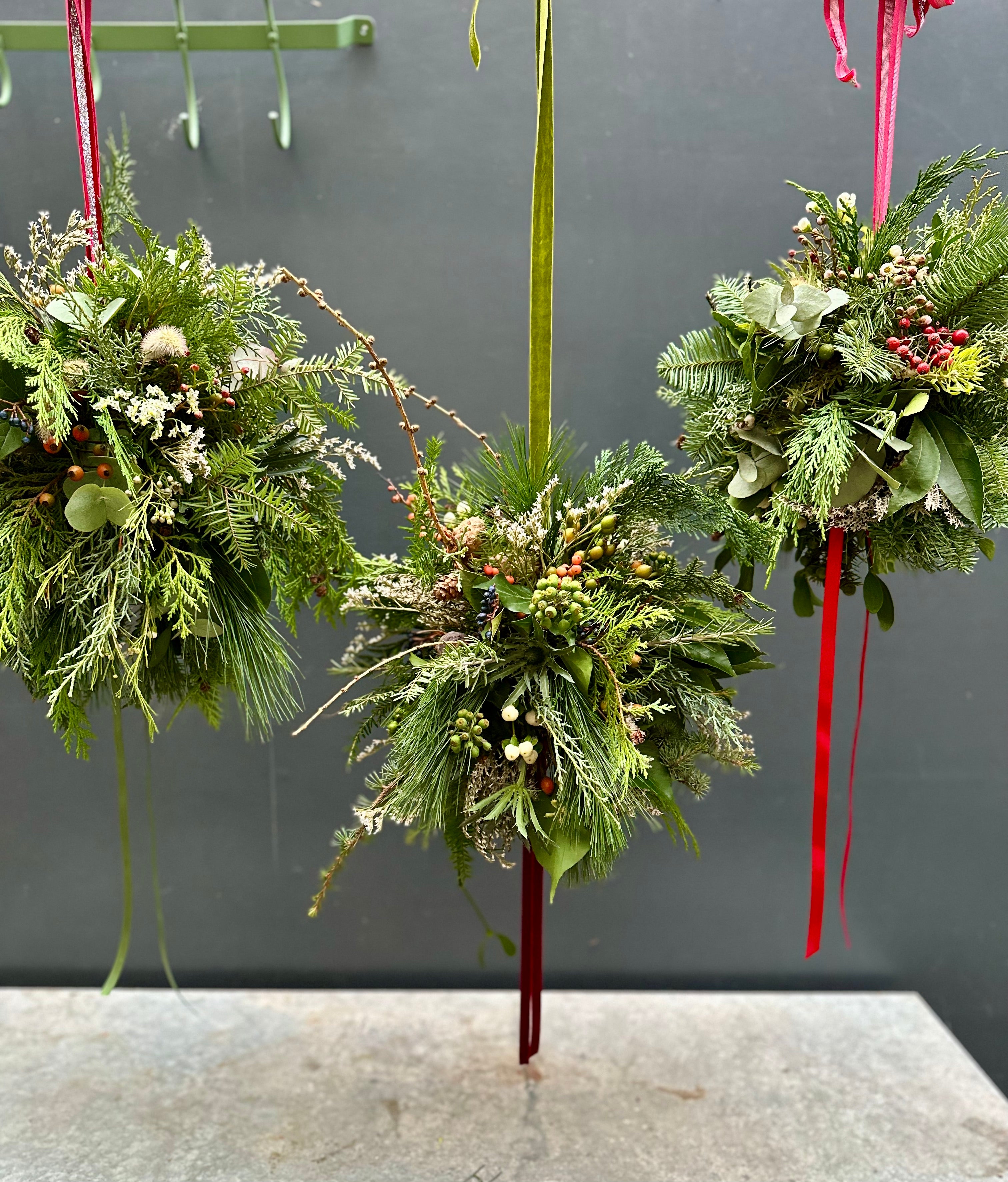 Make a Christmas Kissing Ball with Blod Floral