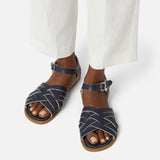 Retro Navy Womens Sandal - Summer Solstice Sale - Salt-Water Sandals EU