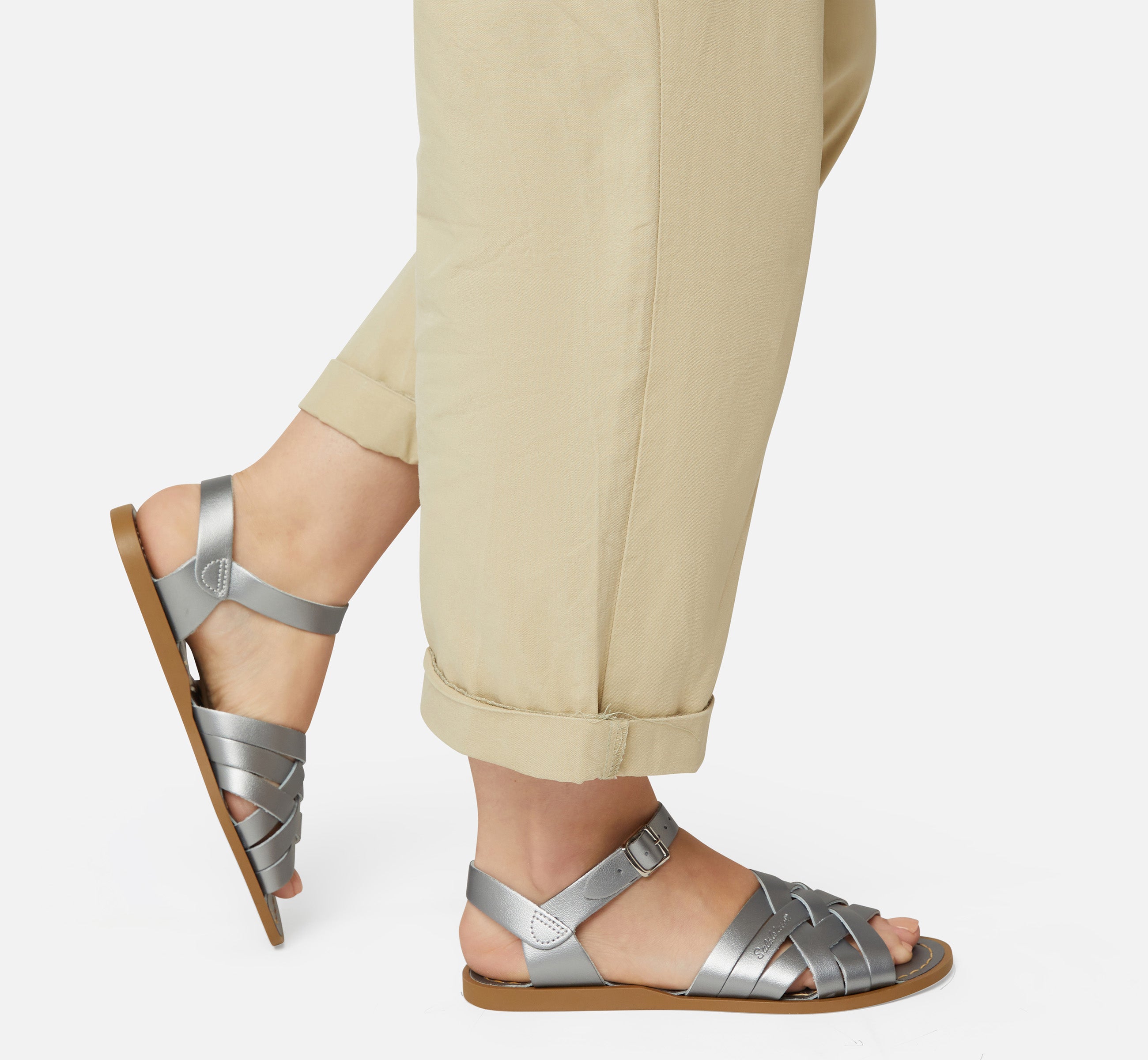 Damen-Sandale Im Retro Zinn-Stil